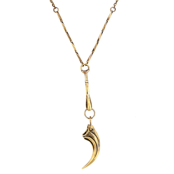 Tiger claw brass pendant