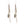 Load image into Gallery viewer, Anatomical heart dangle earrings with brass chains & sterling silver hooks.