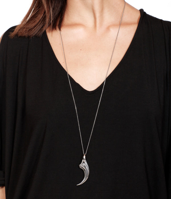tiger talon pendant silver
